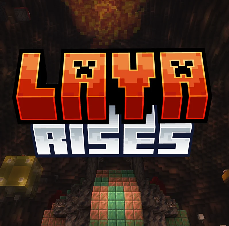 Lava Rises minigame on MCManhunt — players escaping rising lava
